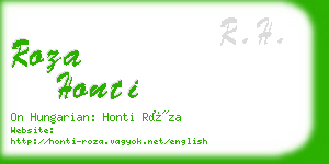 roza honti business card